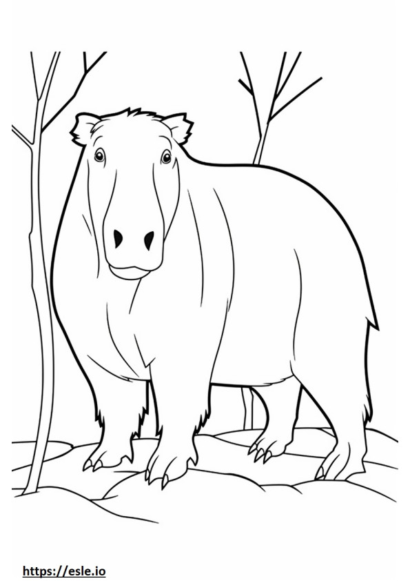 Kreskówka Kapibara kolorowanka
