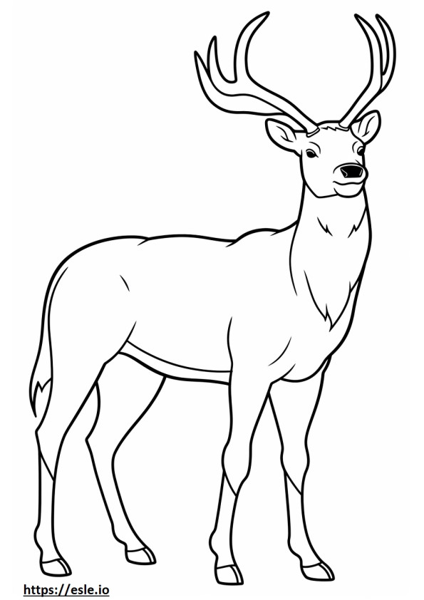 Caribou full body coloring page