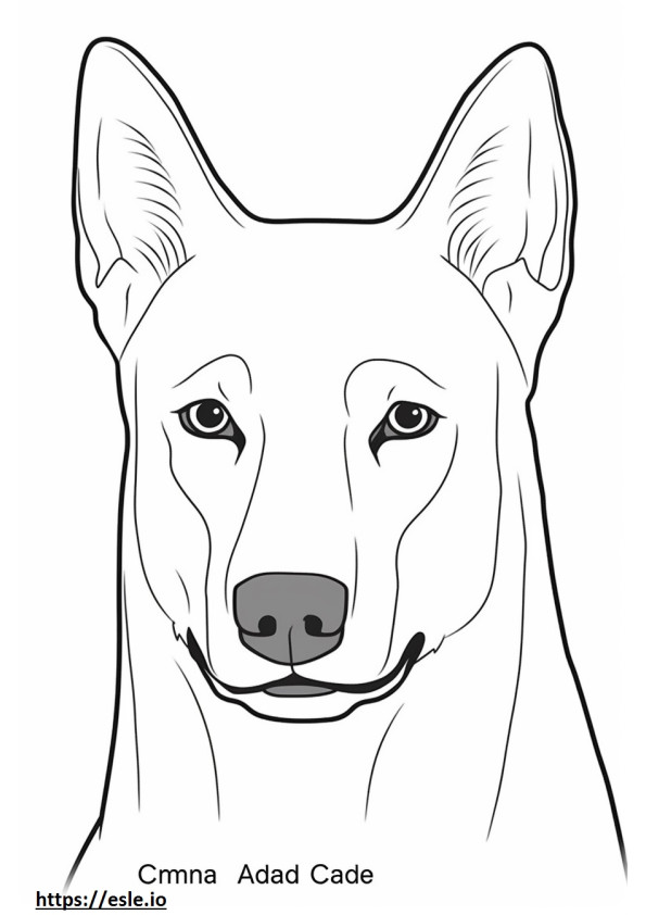 Carolina Dog-gezicht kleurplaat