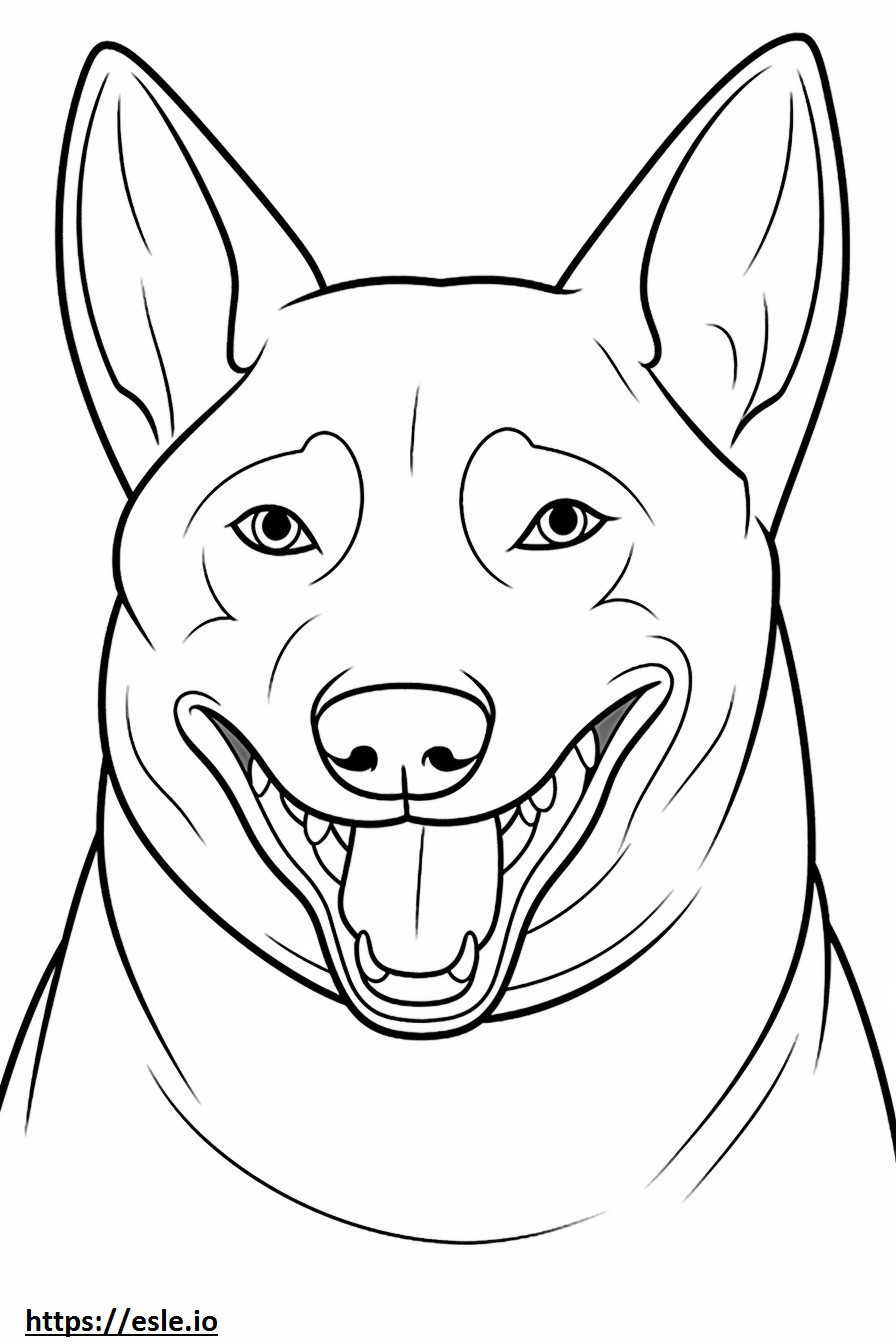 Carolina perro sonrisa emoji para colorear e imprimir