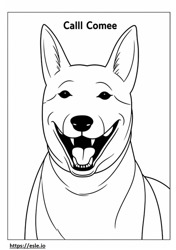 Emoji del sorriso del cane Carolina da colorare
