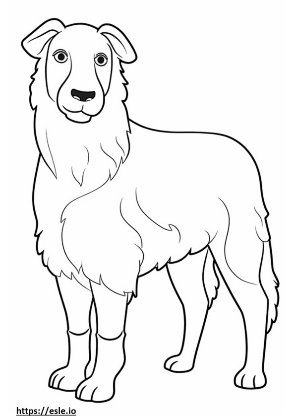 Cashmere Goat cartoon coloring page