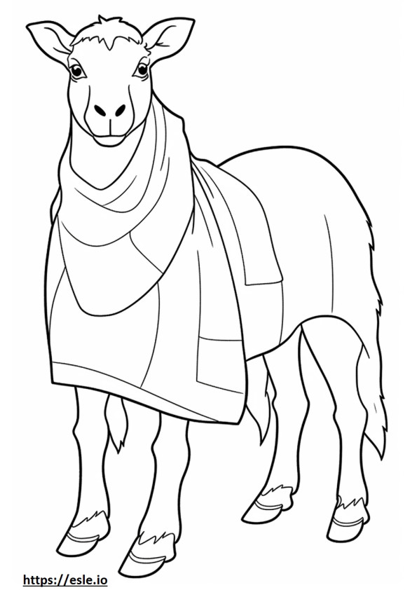 Desenho de cabra caxemira para colorir