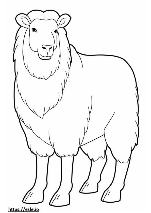 Cashmere Goat onnellinen värityskuva