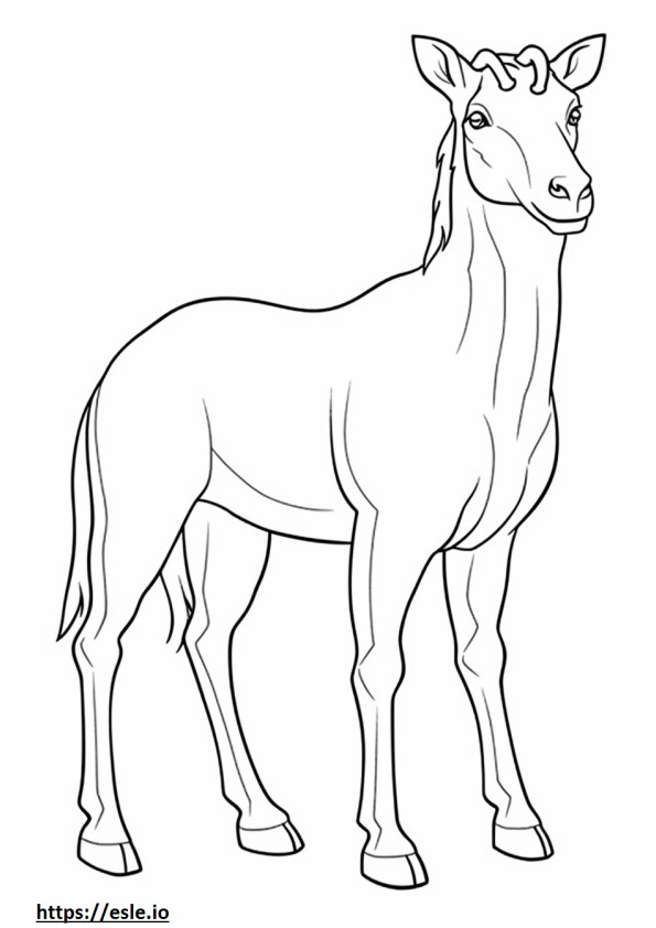 Cashmere Goat Playing coloring page