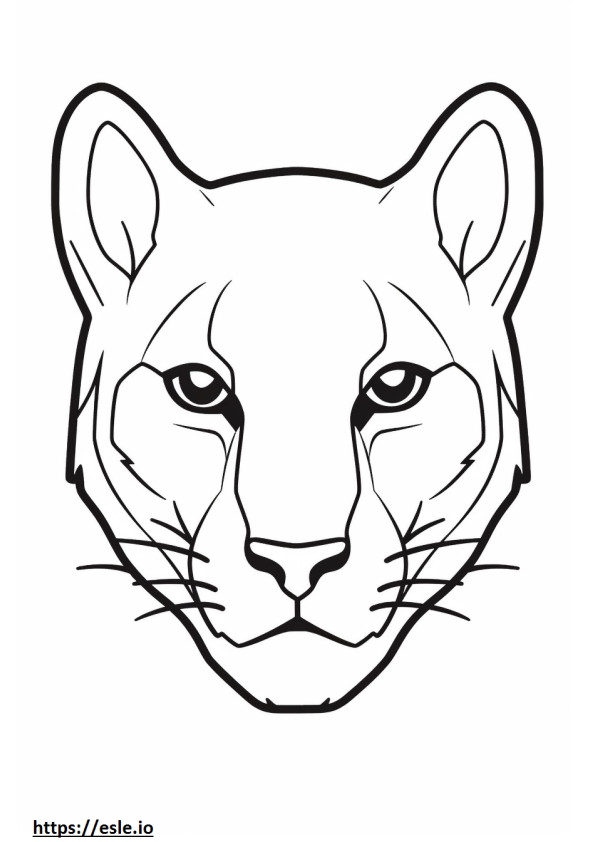 Cat face coloring page