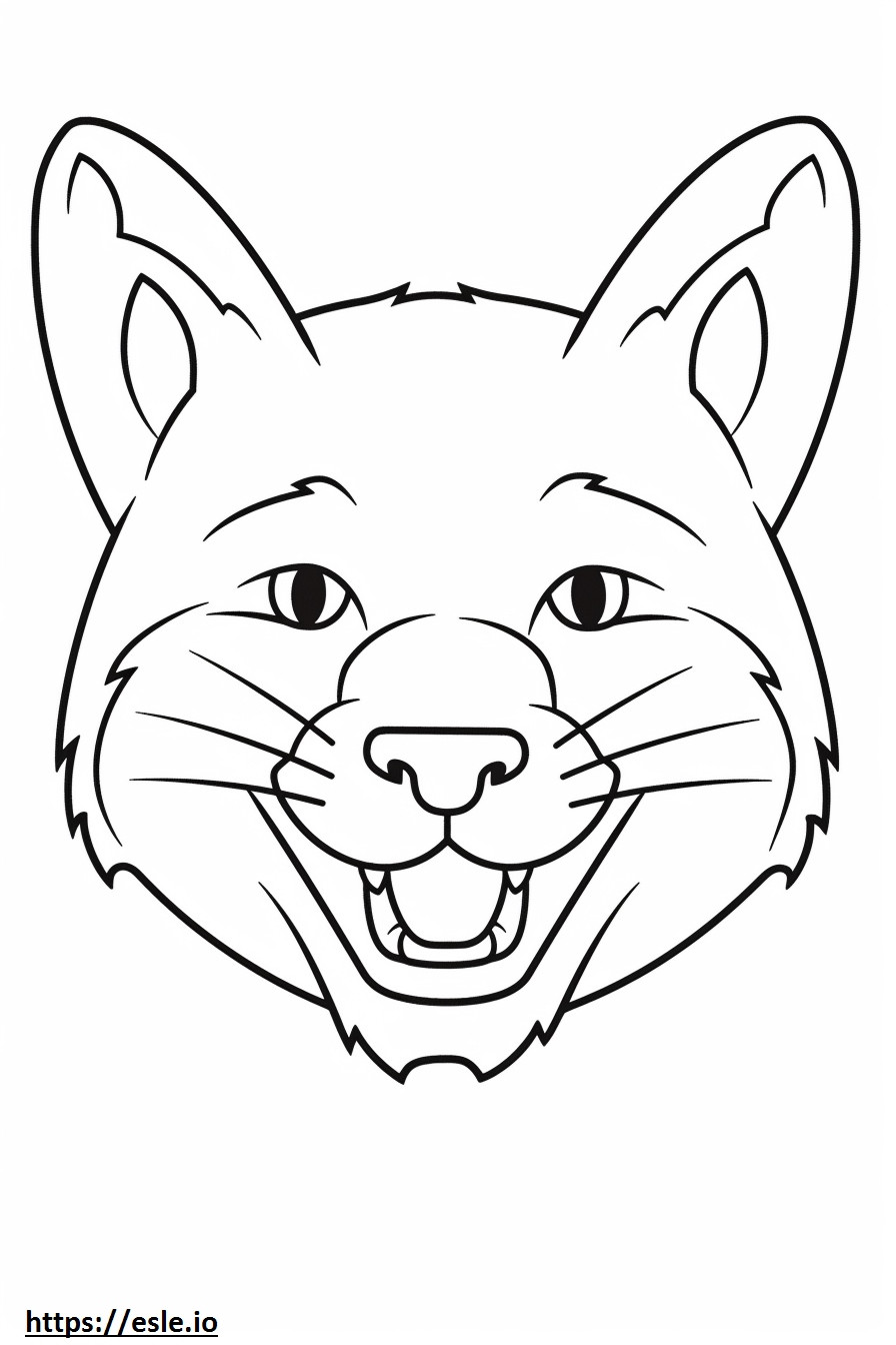 Emoji de sorriso de gato para colorir