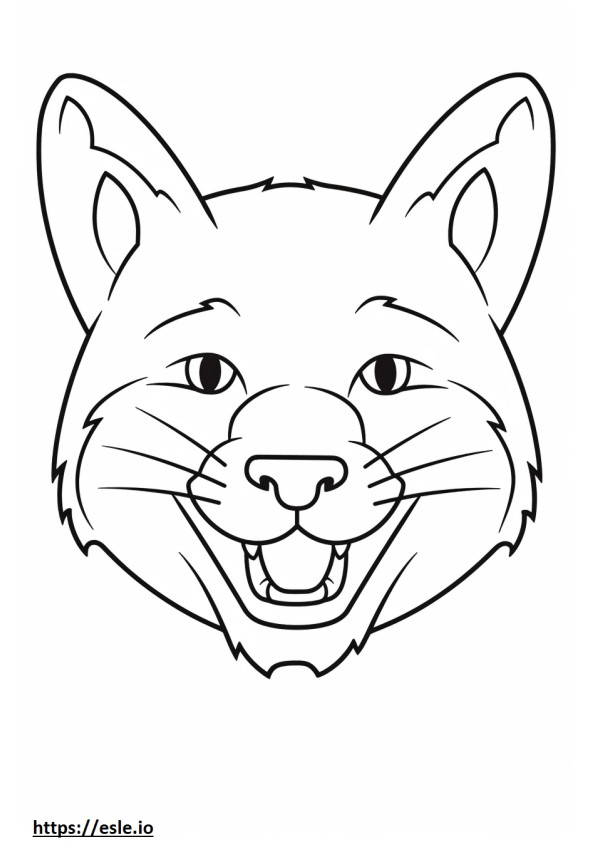 Emoji de sonrisa de gato para colorear e imprimir
