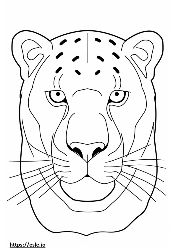 Catahoula Leopard face coloring page