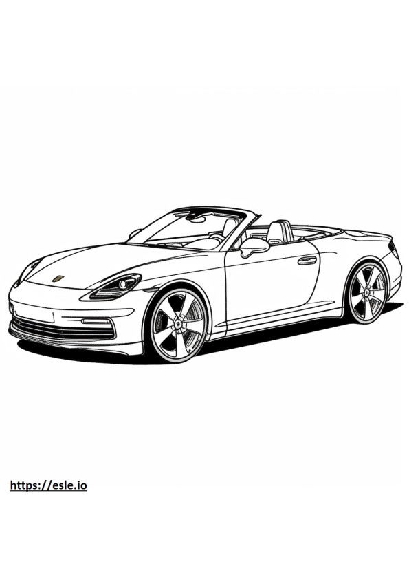 Porsche 911 Carrera S Cabriolet 2024 para colorir