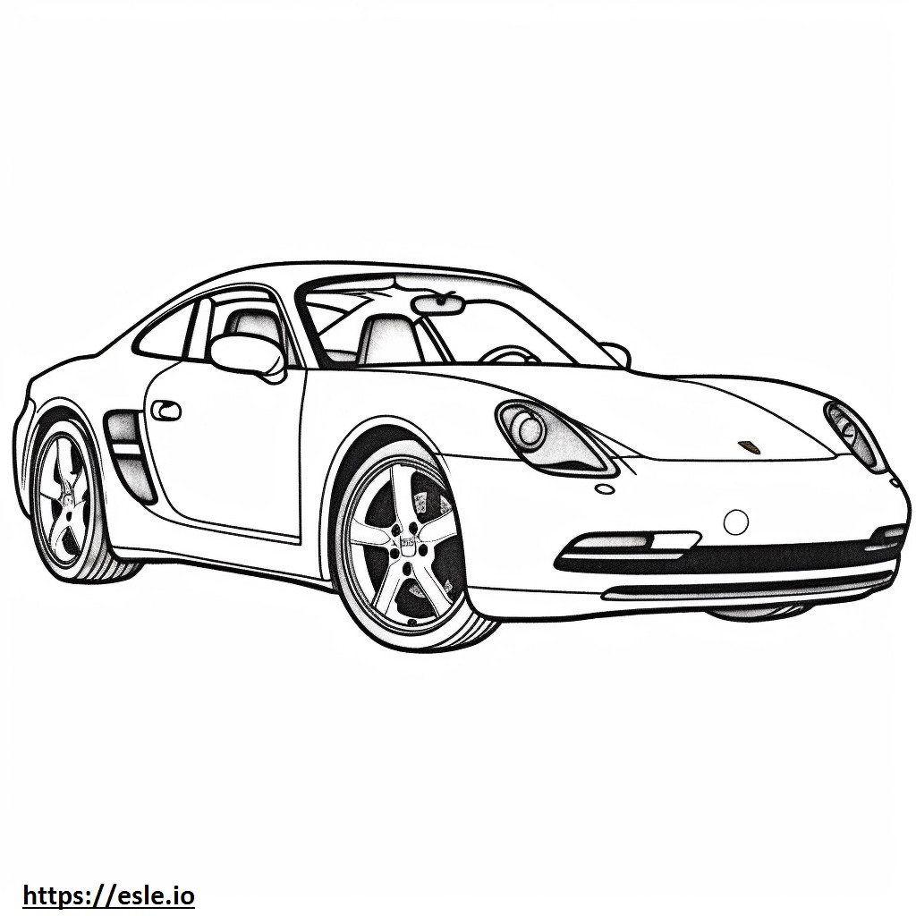 Coloriage Porsche 911 Carrera GTS 2024 à imprimer
