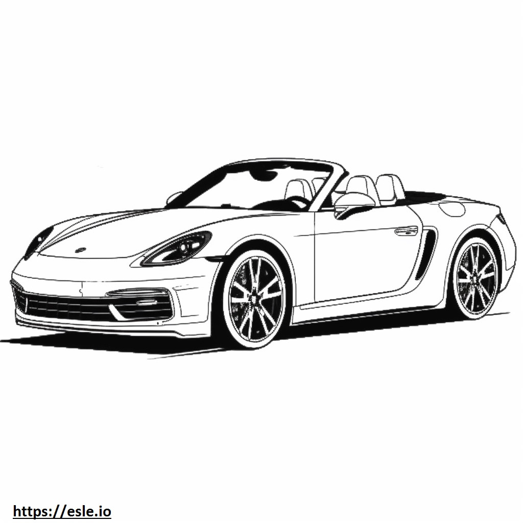 ポルシェ 911 カレラ GTS カブリオレ 2024 ぬりえ - 塗り絵