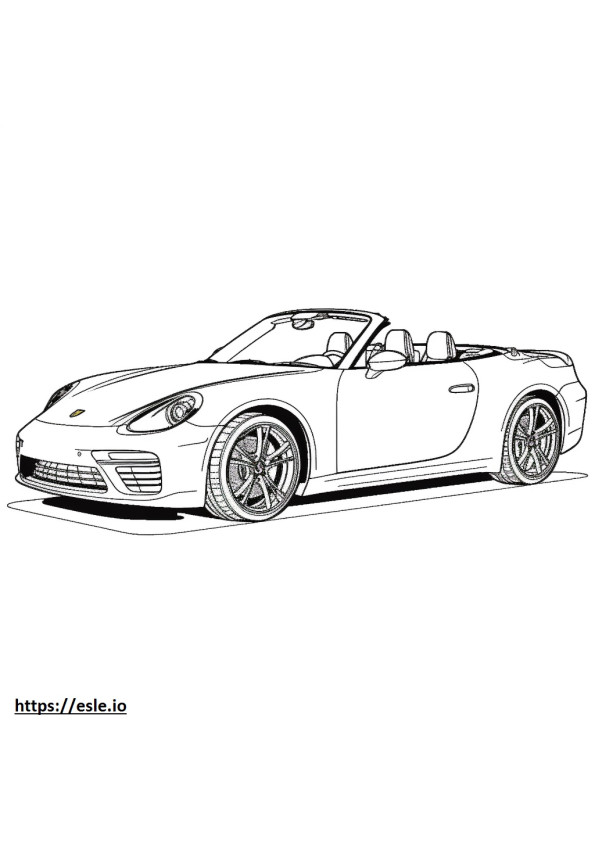 ポルシェ 911 カレラ 4 GTS カブリオレ 2024 ぬりえ - 塗り絵