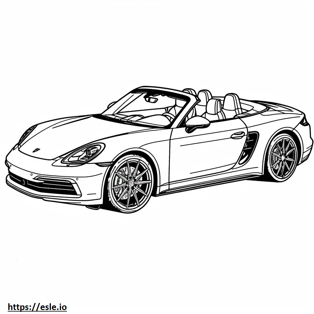 Porsche 911 Carrera 4 GTS Cabriolet 2024 gambar mewarnai