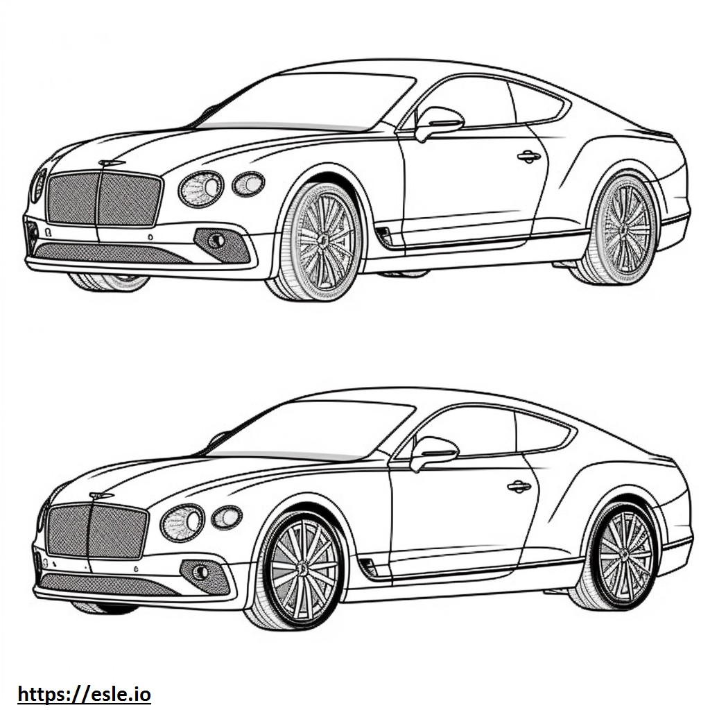 Coloriage Bentley Continental GT 2024 à imprimer