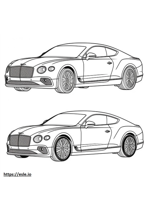 Bentley Continental GT 2024 para colorear e imprimir