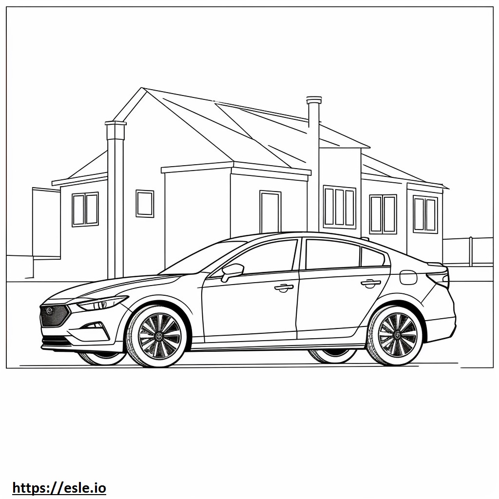 Mazda 3 4-Door 2WD 2024 coloring page