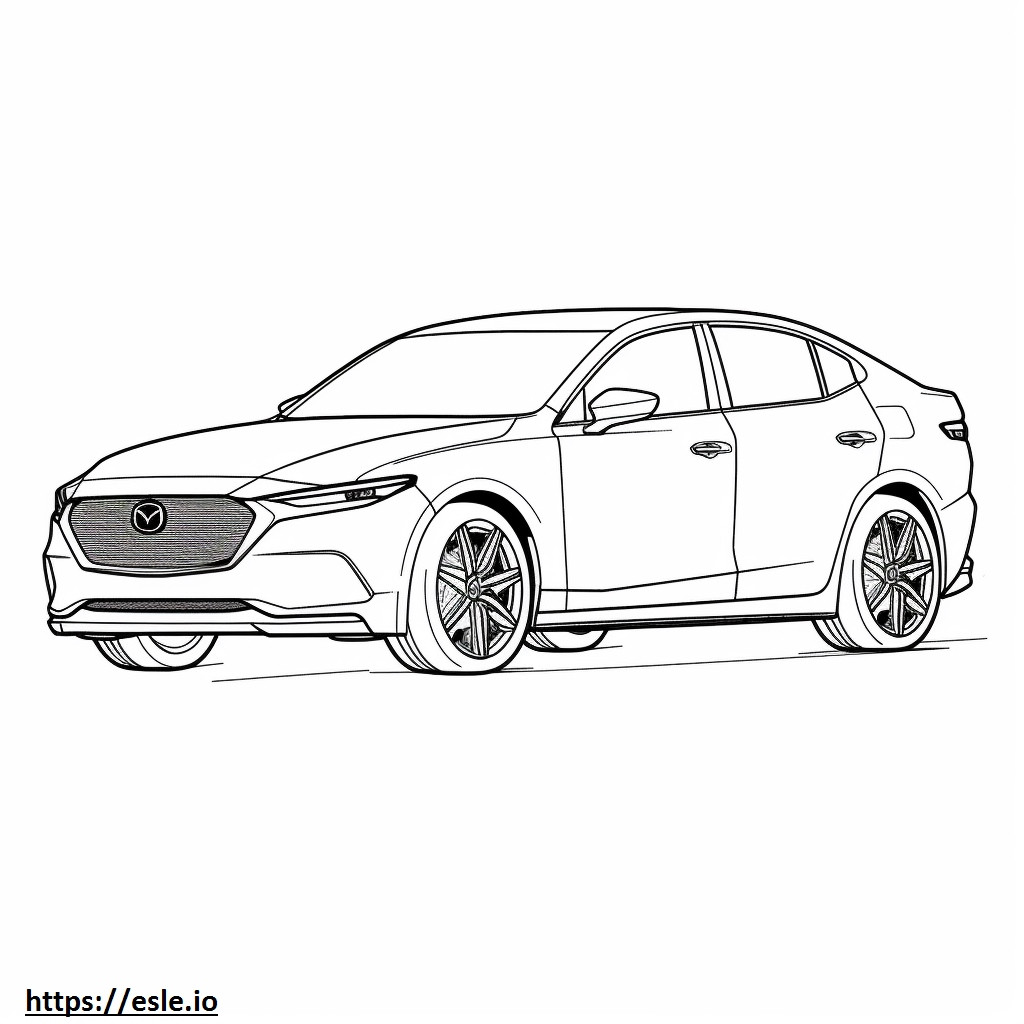 Mazda 3 4-Door 4WD 2024 coloring page