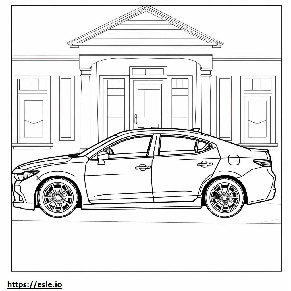 Mazda 3 4-Door 4WD 2024 coloring page