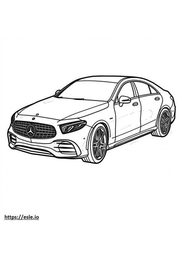 Coloriage Mercedes-Benz AMG CLA35 4matic 2024 à imprimer