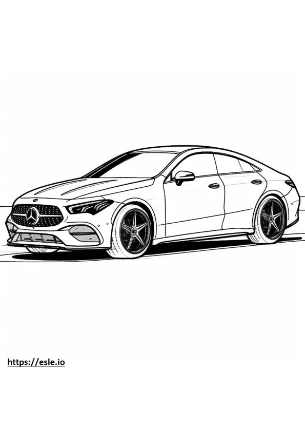 Coloriage Mercedes-Benz AMG CLA45 S 4matic 2024 à imprimer
