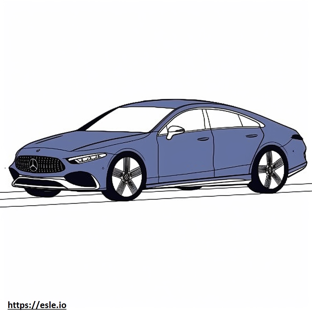 Mercedes-Benz AMG CLA45 S 4matic 2024 Ausmalbild zum Ausdrucken