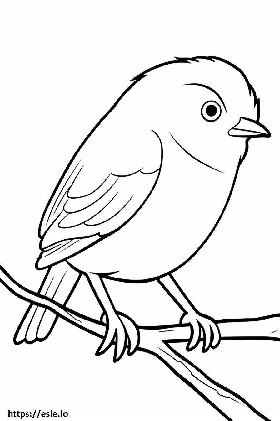 Fairy-Wren cartoon coloring page