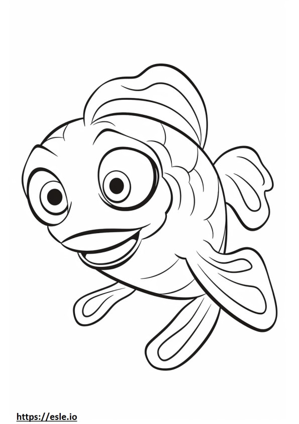 Goby Fish baby coloring page