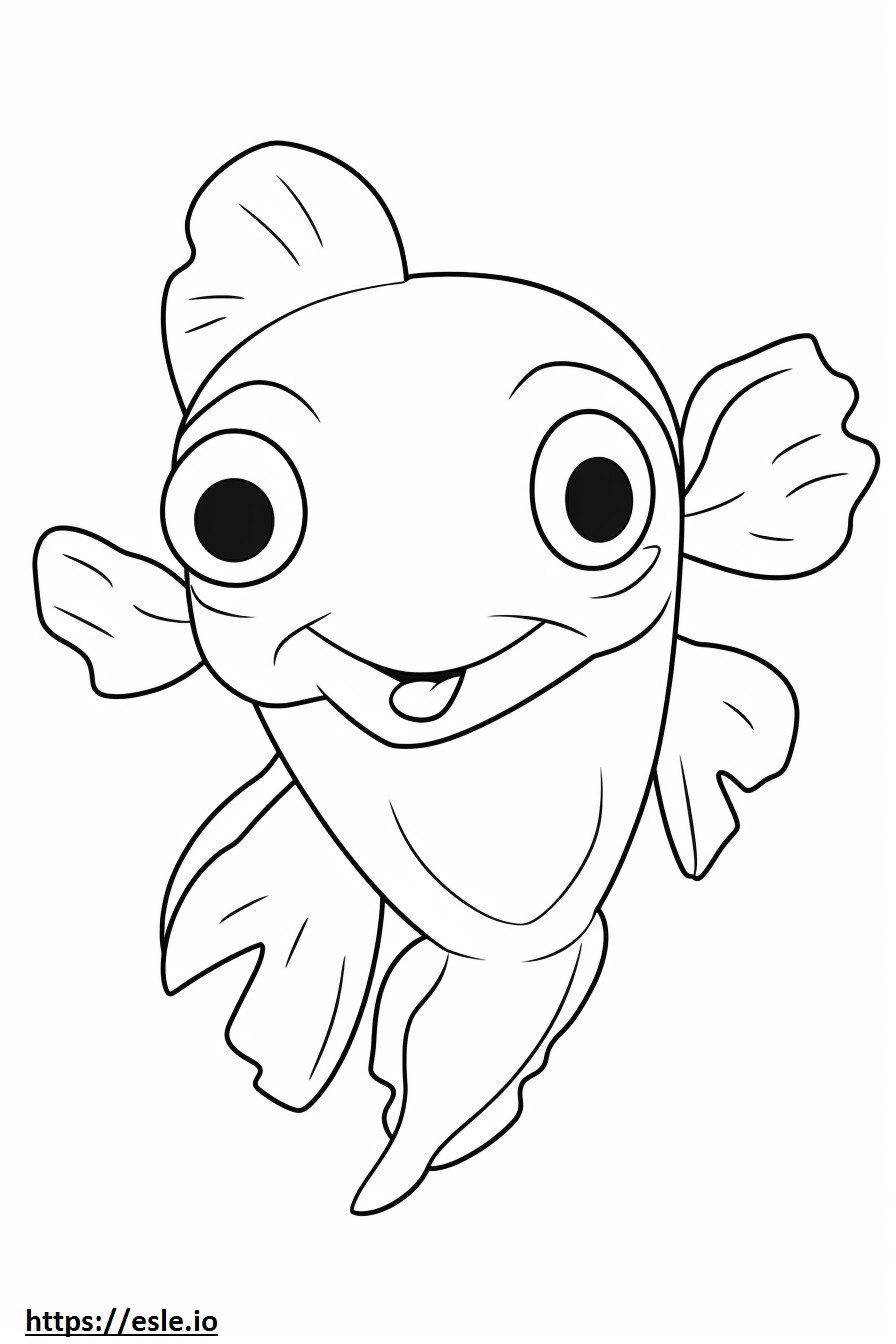 Goby Fish baby coloring page