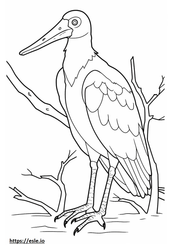 Dromornis Stirtoni Vriendelijk kleurplaat