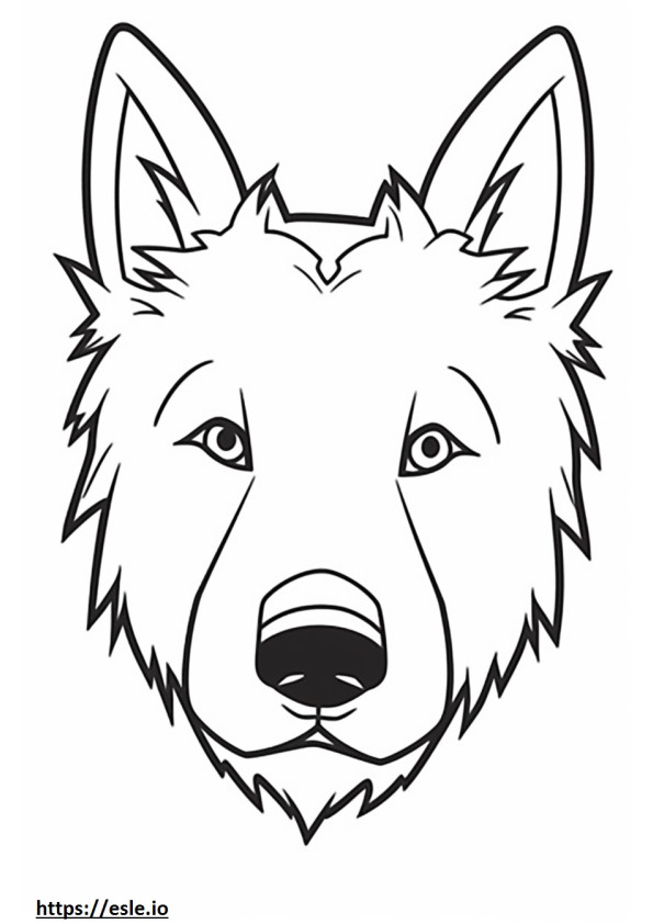 Norwich Terrier face coloring page