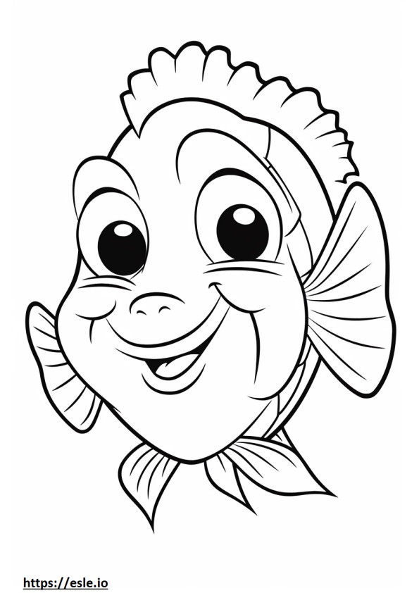 Crappie Fish happy coloring page