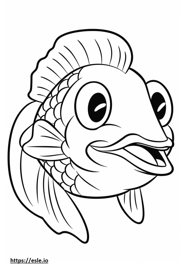 Crappie Fish onnellinen värityskuva