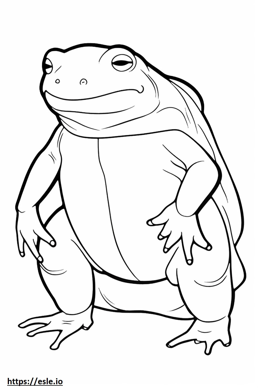 African Clawed Frog cute coloring page