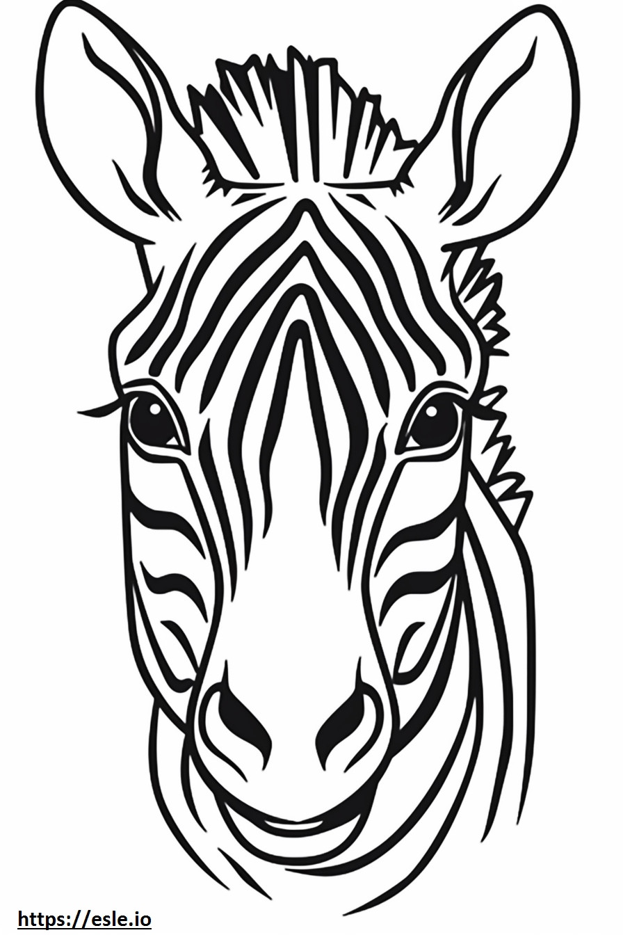 Zebra Friendly coloring page