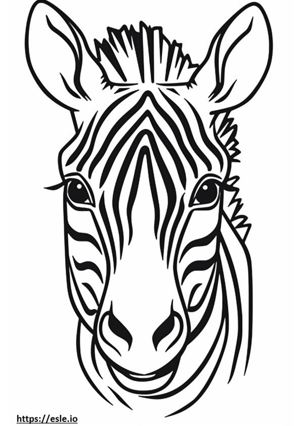 Ramah Zebra gambar mewarnai