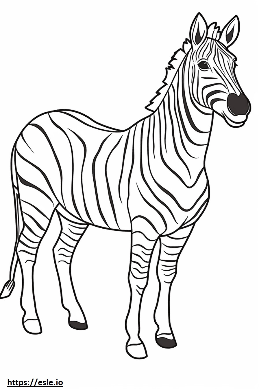 Amichevole con le zebre da colorare