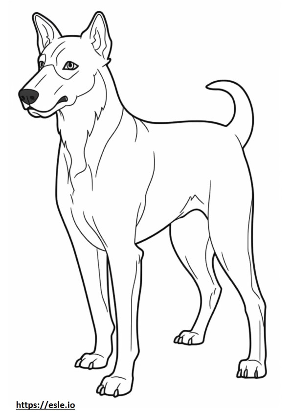 Smooth Fox Terrier sarjakuva värityskuva