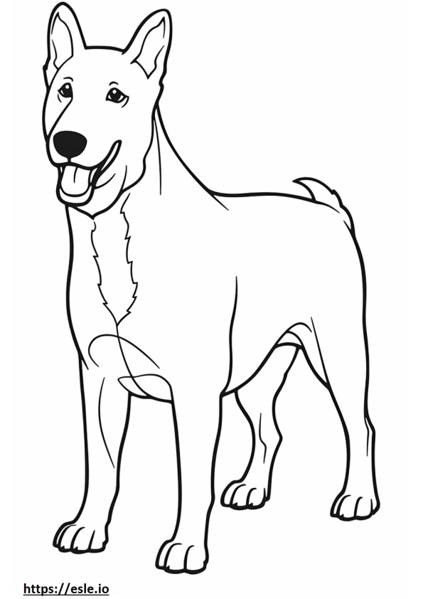 Coloriage Caricature de Fox Terrier lisse à imprimer