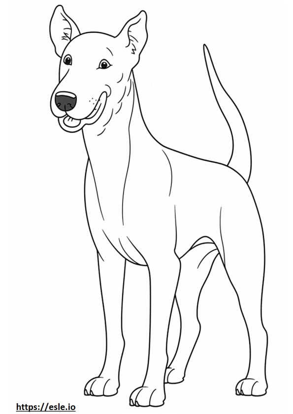 Smooth Fox Terrier cartoon coloring page