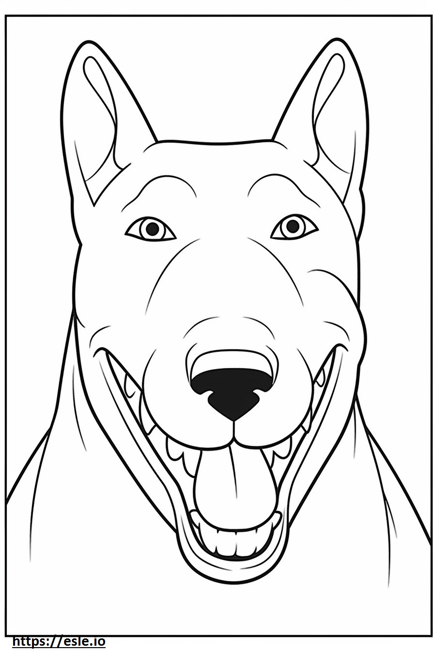 Coloriage Emoji sourire Dogue Argentin à imprimer