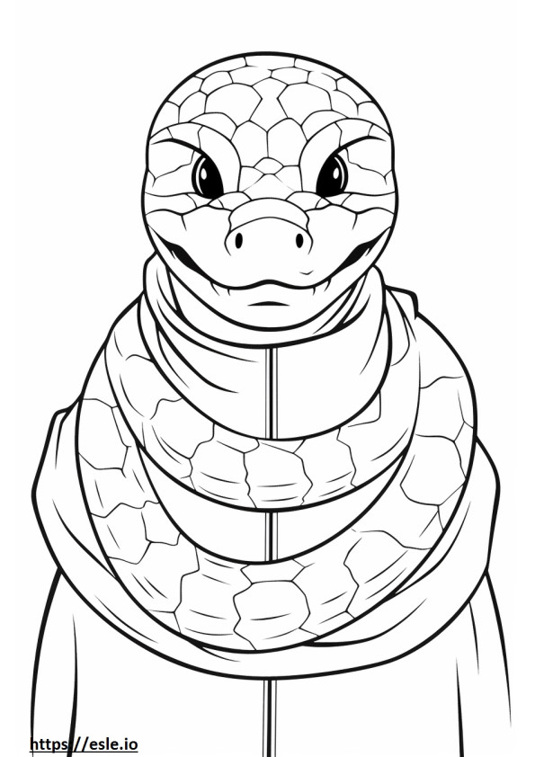 Urutu Snake baby coloring page