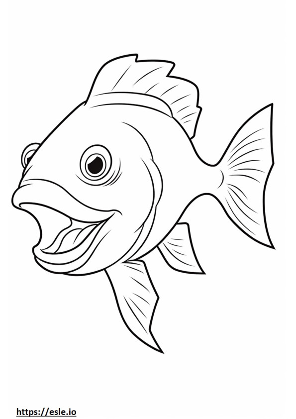 Morina balığı karikatür boyama