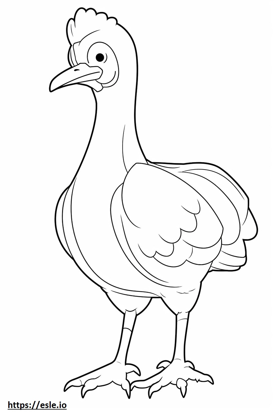 Chicken cute coloring page