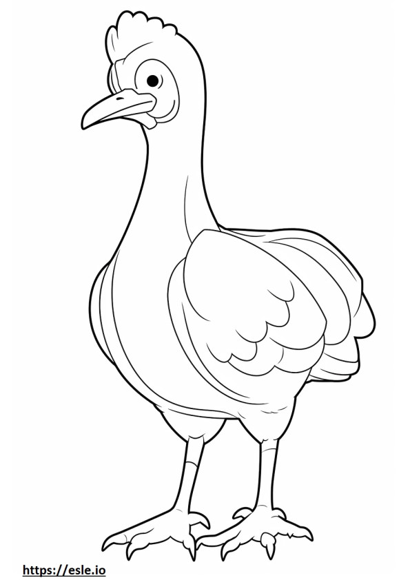 Chicken cute coloring page