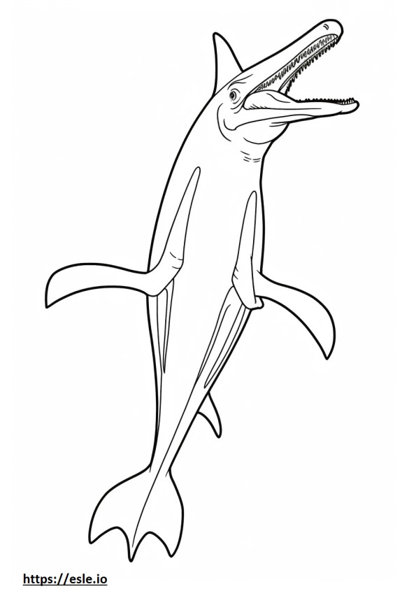 Tubarão-martelo de corpo inteiro para colorir