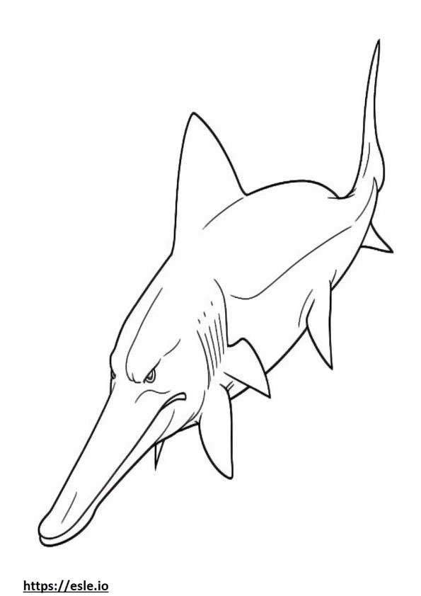 Corpo intero dello squalo martello da colorare