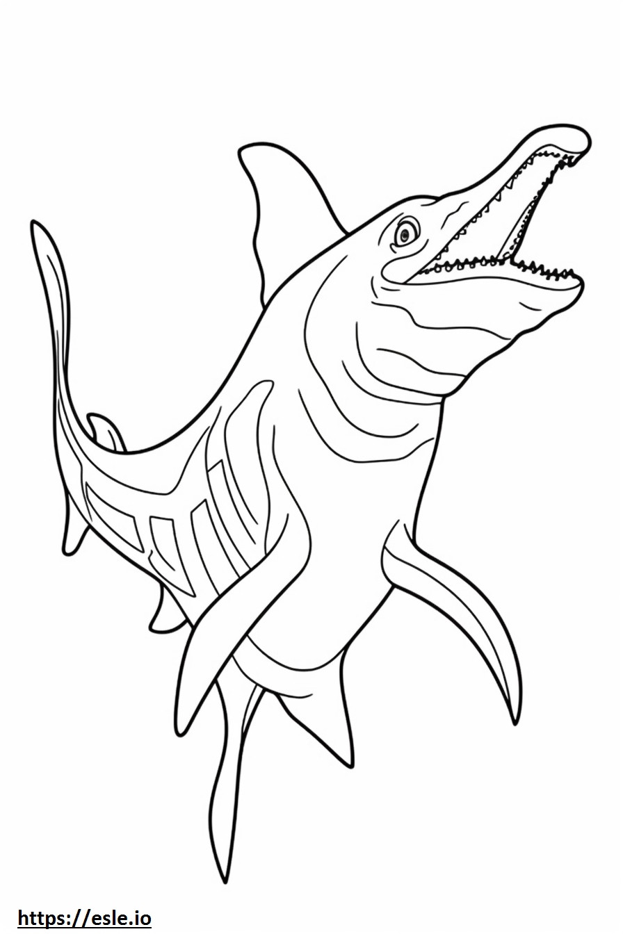 Tiburón martillo de cuerpo completo para colorear e imprimir
