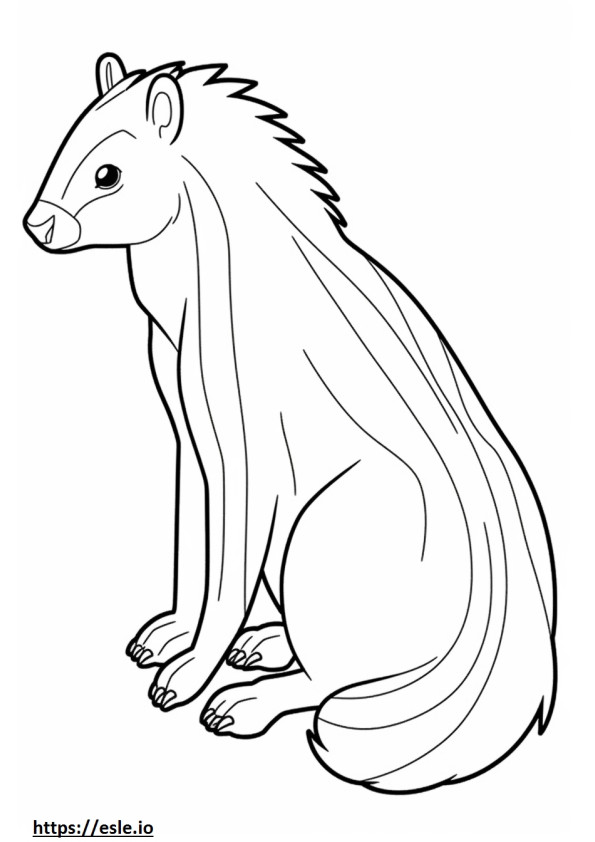 Spotted Skunk Friendly coloring page