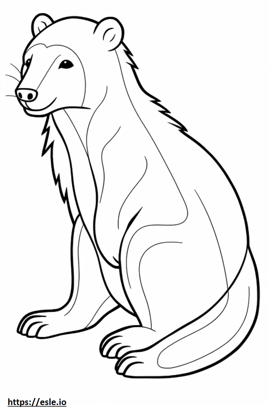 Spotted Skunk Friendly coloring page